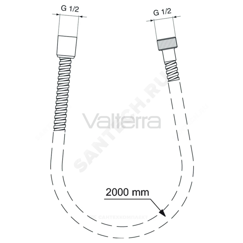 Шланг для душа имп/имп-конус METALFLEX Ideal Standard