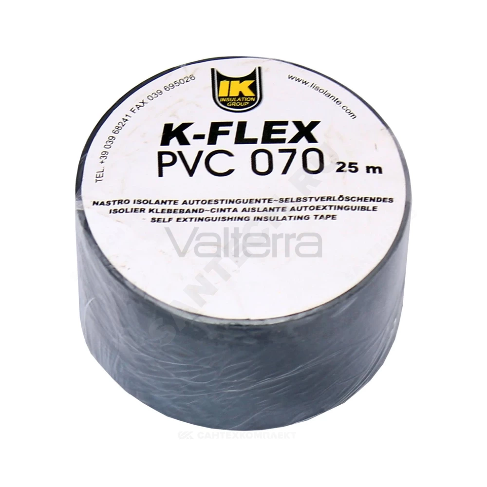 Лента ПВХ PVC AT 070 черная самоклеящаяся K-flex