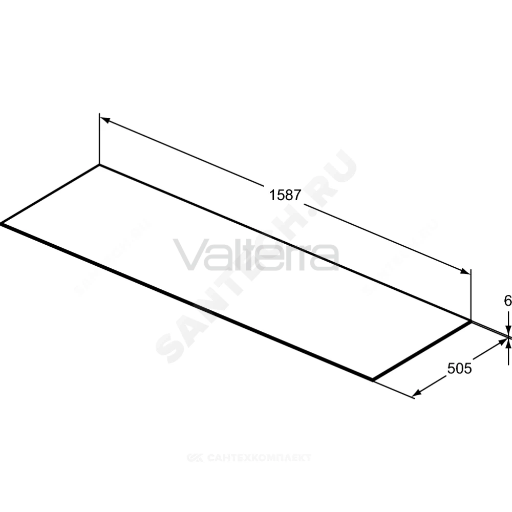 Столешница для умывальника CONCA Ideal Standard