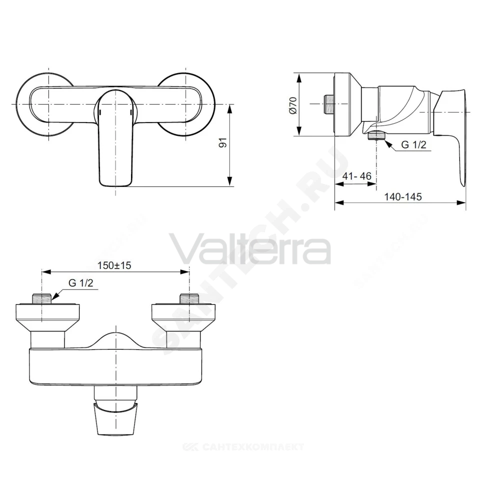 Смеситель для душа CONNECT AIR одноручный Ideal Standard
