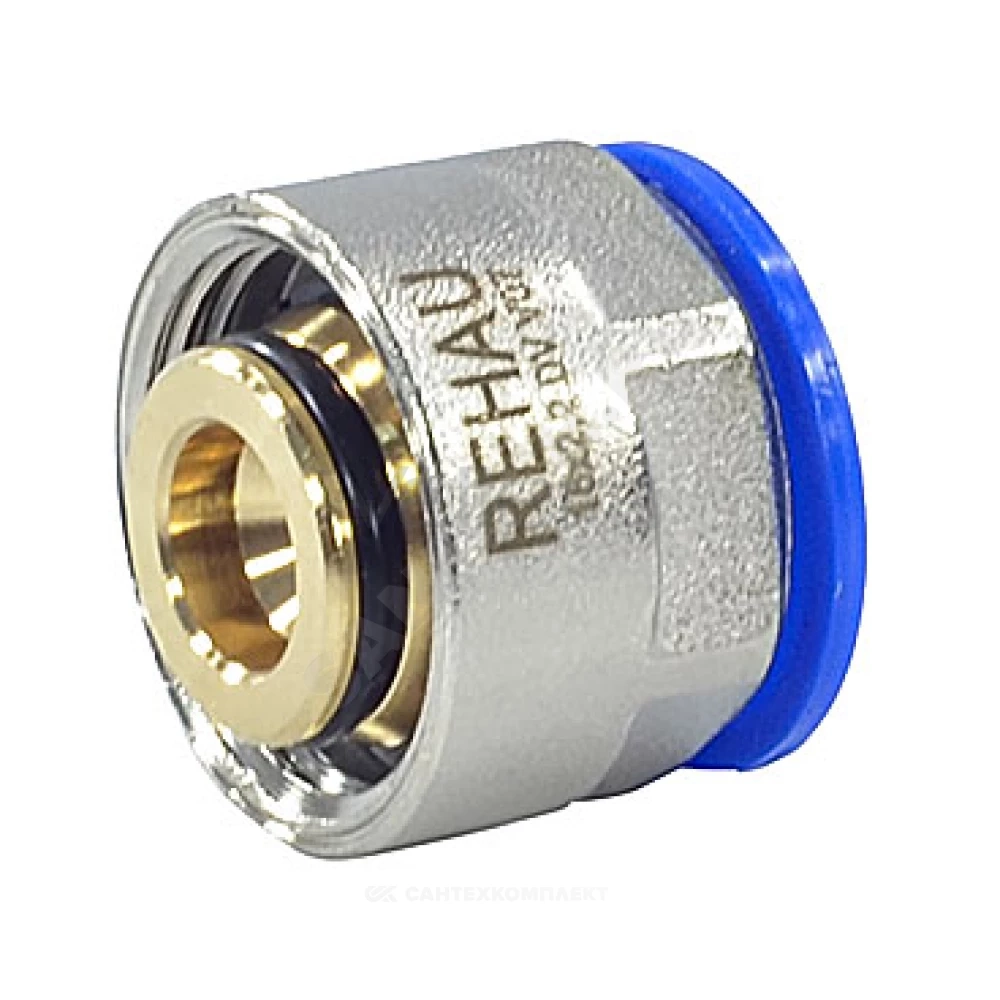 Евроконус для PE-X труб обжим латунь с накидной гайкой RAUTITAN flex Rehau