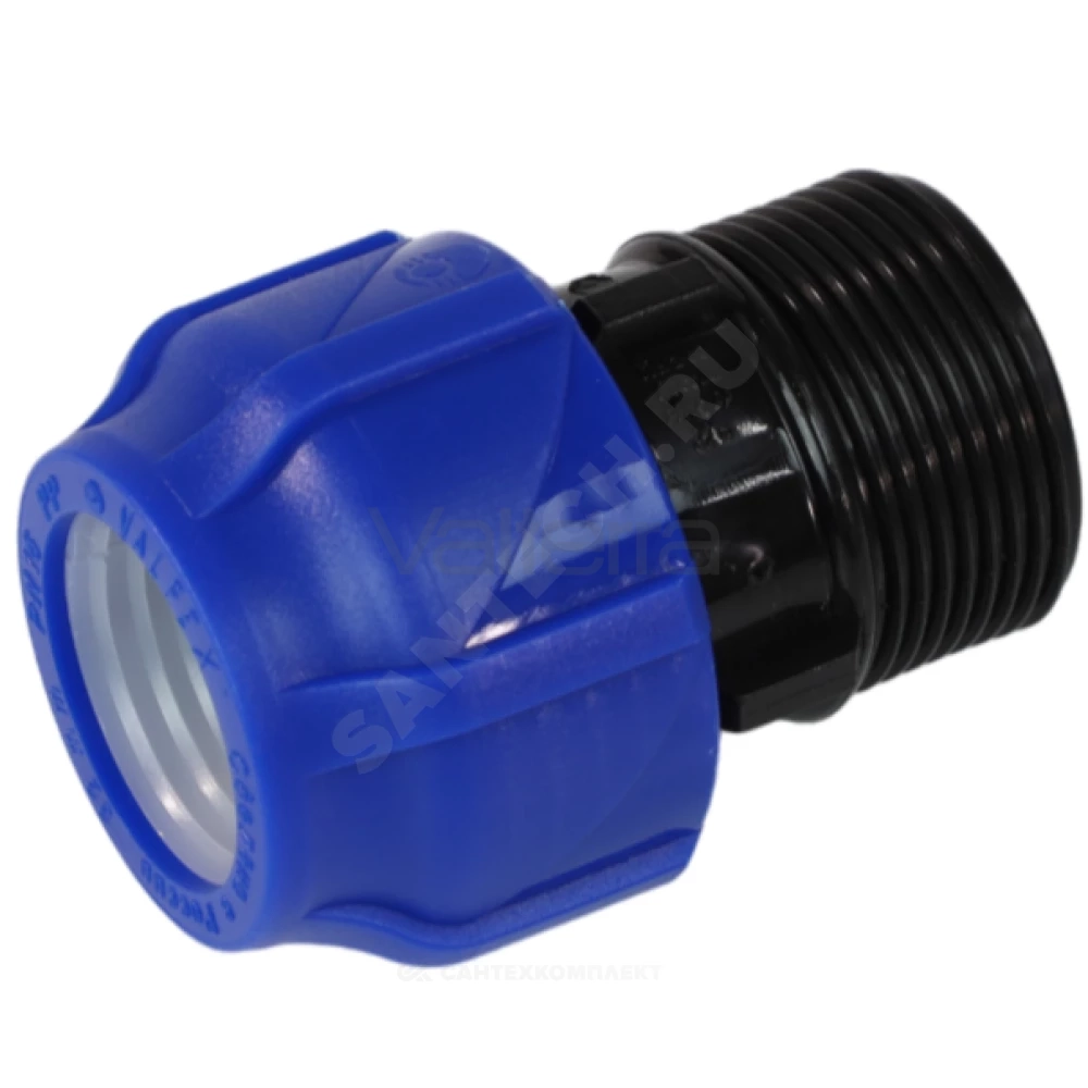 Муфта компрессионная ПЭ Дн 20х1/2" НР Ру16 VALFEX 121001122020