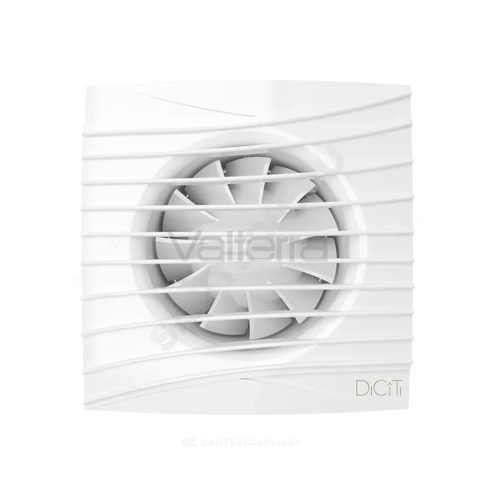 Вентилятор накладной D125 с обратным клапаном белый DICITI SILENT 5C
