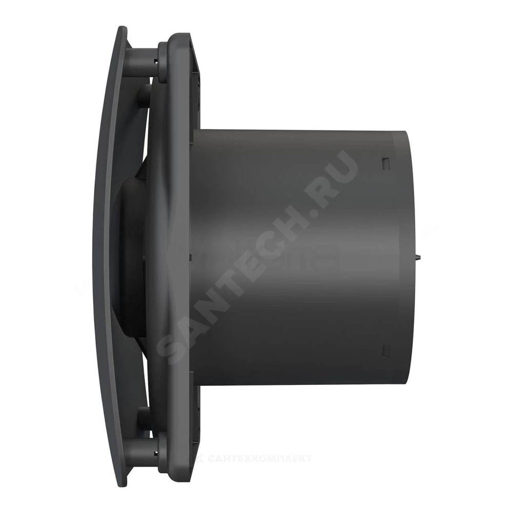 Вентилятор накладной D125 с обратным клапаном Matt black DICITI RIO 5C