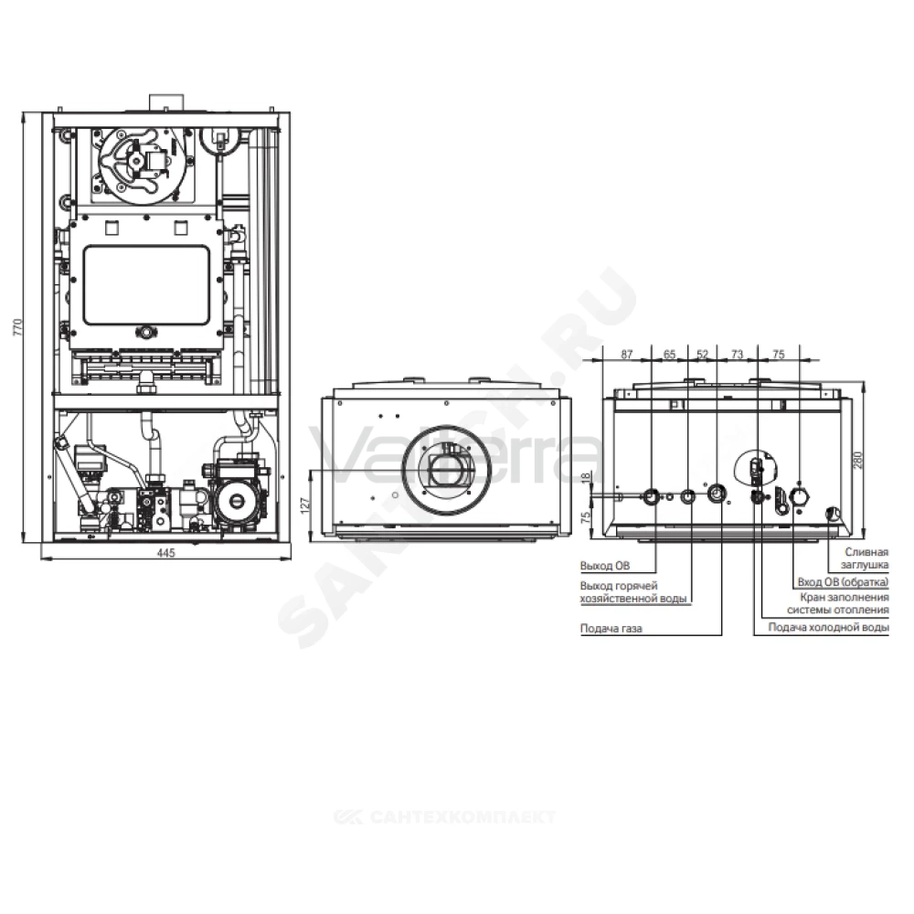 Котел настенный газовый конвекционный Heatluxe двухконтурный Navien