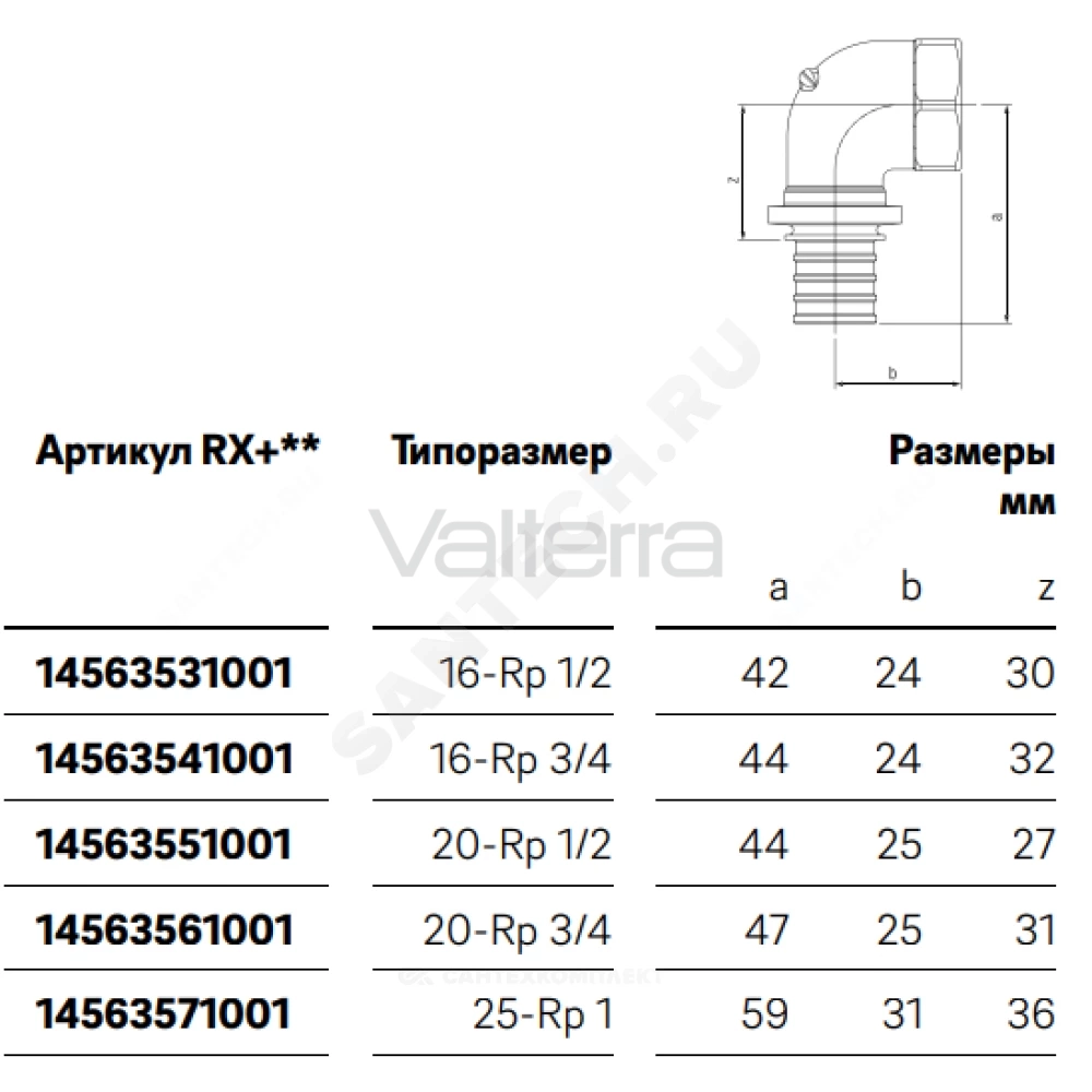 Угольник для PE-X труб аксиальный бронза ВР RAUTITAN RX+ Rehau