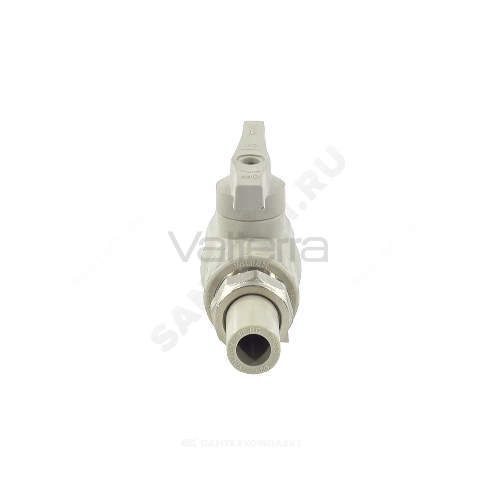 Кран шаровой PP-R полнопроходной серый VALFEX
