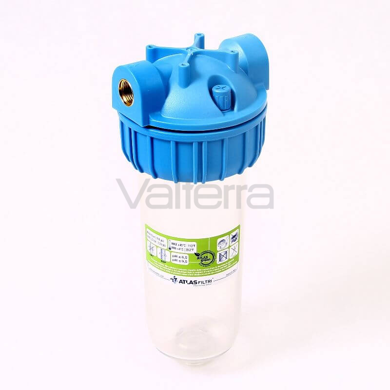 Колба фильтра 10 Atlas Filtri Plus S 1/2 3P с дренажным краном, BX