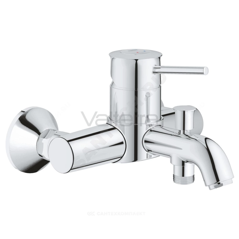 Смеситель для ванны с душем BauClassic одноручный Grohe