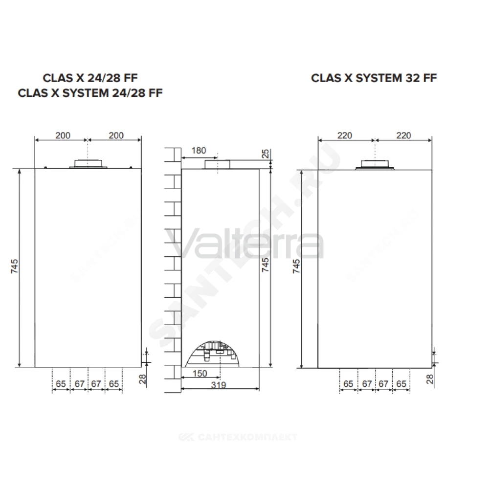 Котел настенный газовый конвекционный CLAS X SYSTEM одноконтурный с BusBridgeNet Ariston
