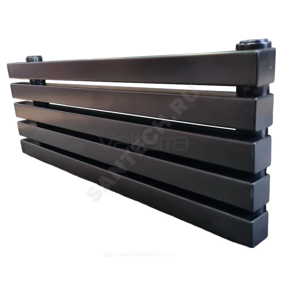 Радиатор трубчатый QUADRUM 30 H 1-1500 без т/клапана с нижней подводкой лев ВР G 1/2" 1-трубный 1T103S9005 (черный матовый муар) КЗТО