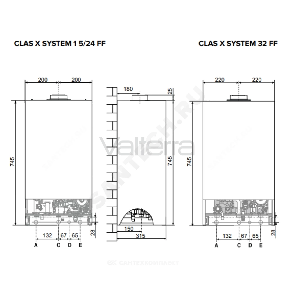 Котел настенный газовый конвекционный CLAS X SYSTEM одноконтурный с BusBridgeNet Ariston