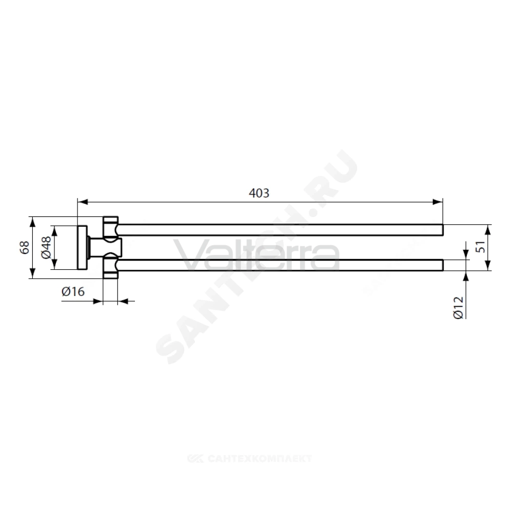 Полотенцедержатель двойной IOM Ideal Standard