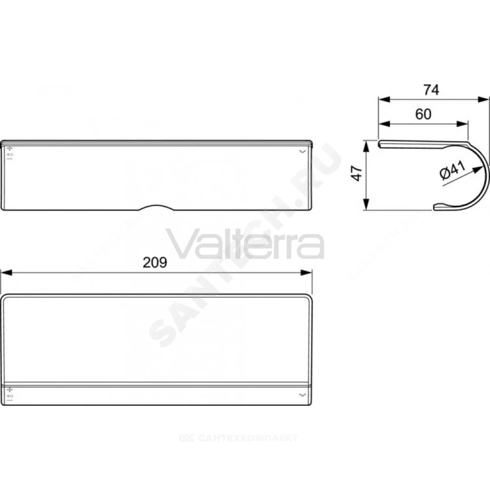 Полочка для смесителя CERATHERM T100/T50/T25 Ideal Standard