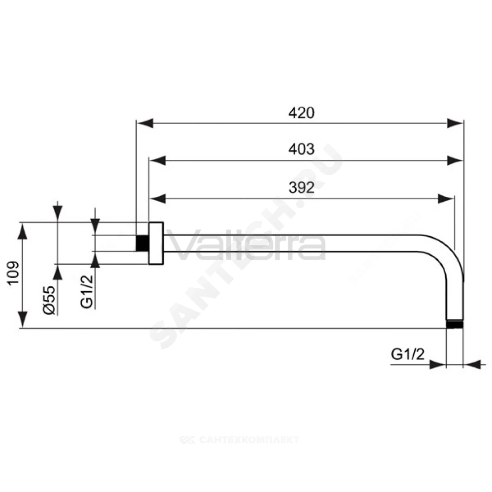 Держатель для верхнего душа IDEALRAIN Ideal Standard