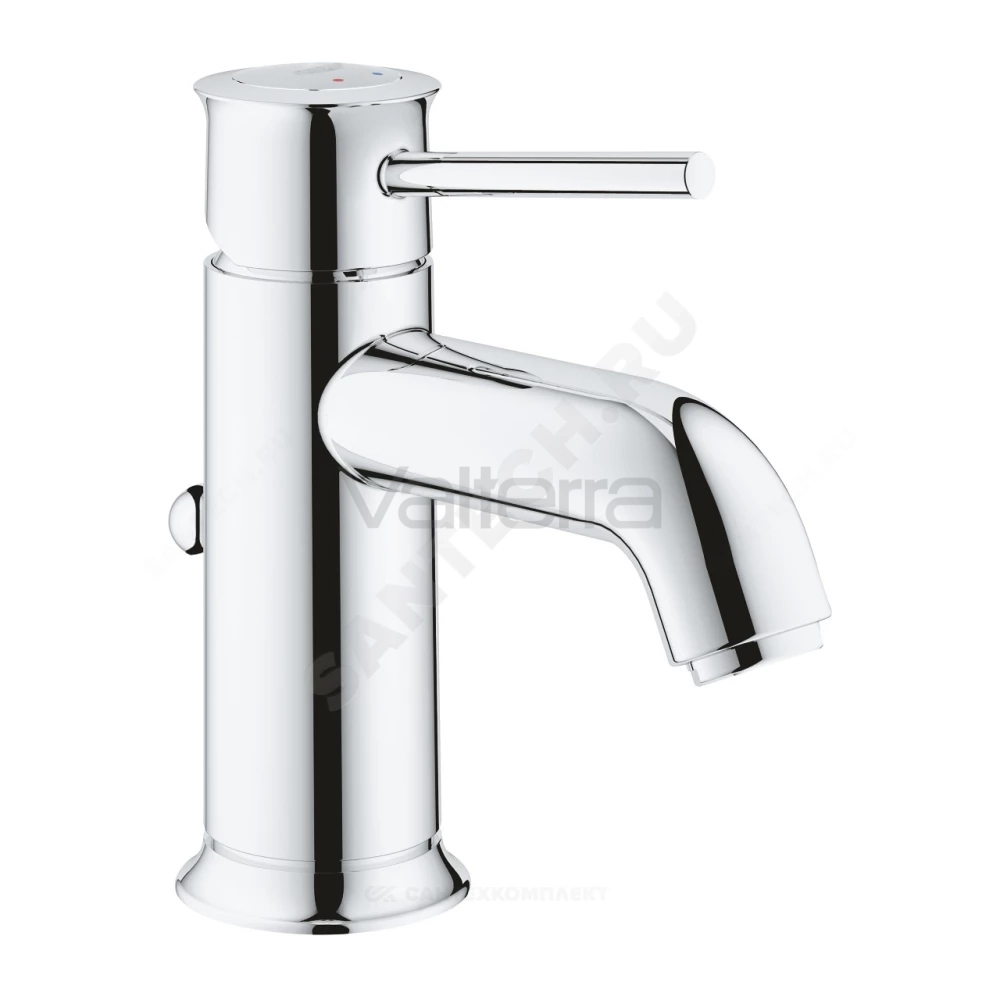 Смеситель для умывальника BauClassic одноручный с донным клапаном Grohe
