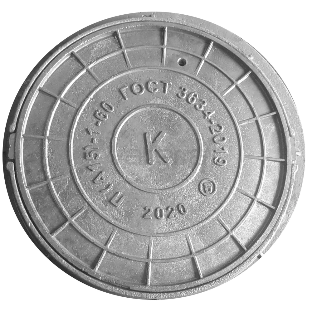 Люк чугун канализационный Л (легкий) ГОСТ 3634-2019