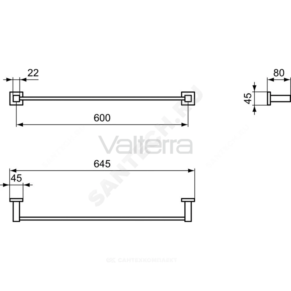 Полотенцедержатель IOM Square Ideal Standard