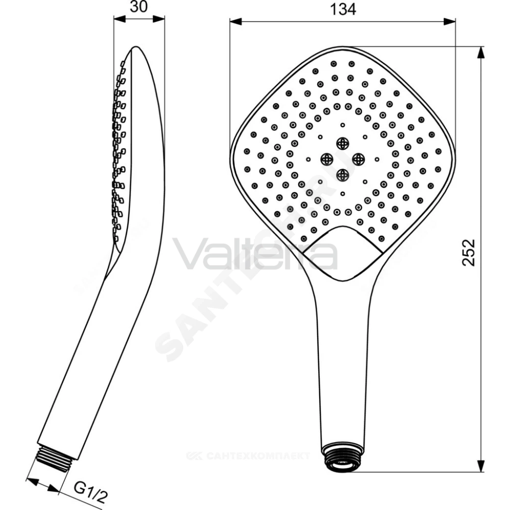 Лейка для душа IDEALRAIN JET DIAMOND XL3 Ideal Standard