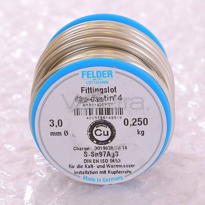 Припой мягкий Cu-Rotin®4 3мм на шпуле FELDER 250г
