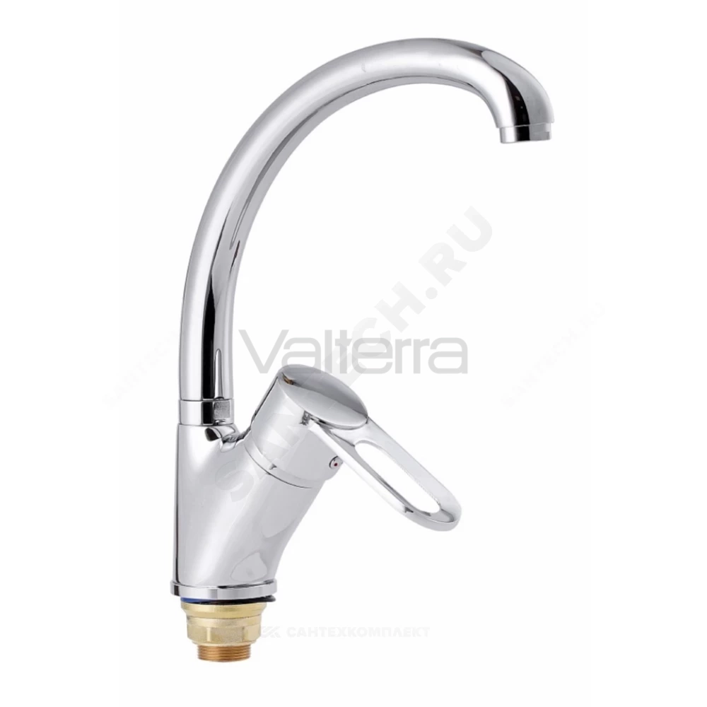 Смеситель для кухонной мойки ПЛЮС ПСМ-335-008 ручка сбоку одноручный Профсан