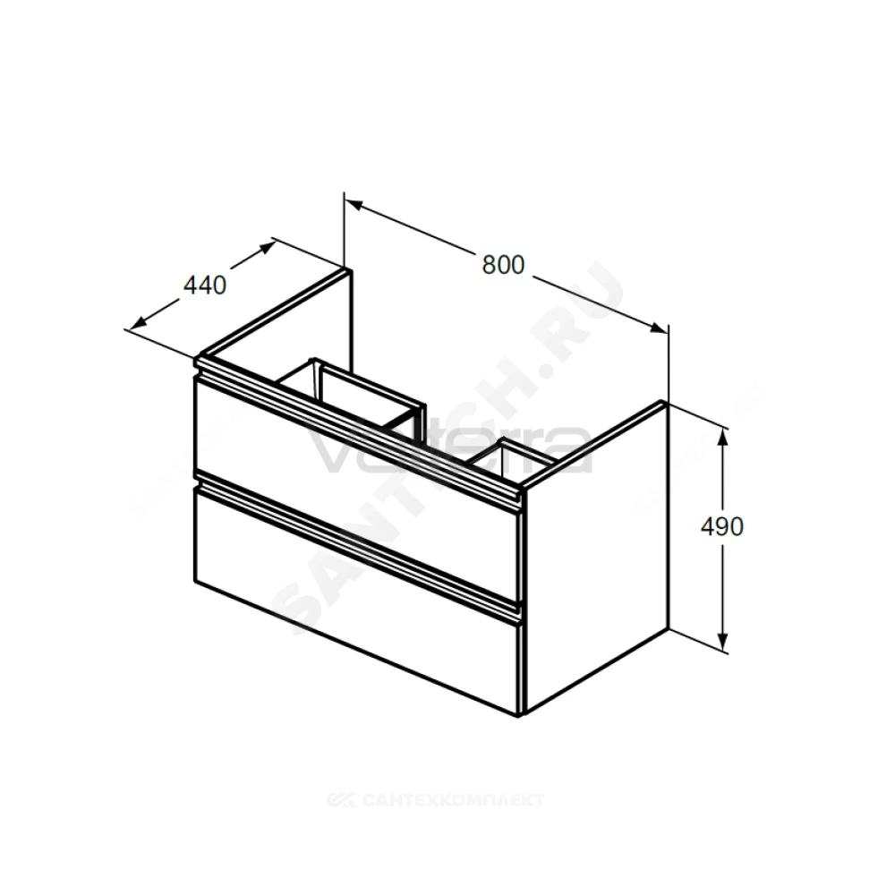 Тумба под умывальник 80 TESI Ideal Standard