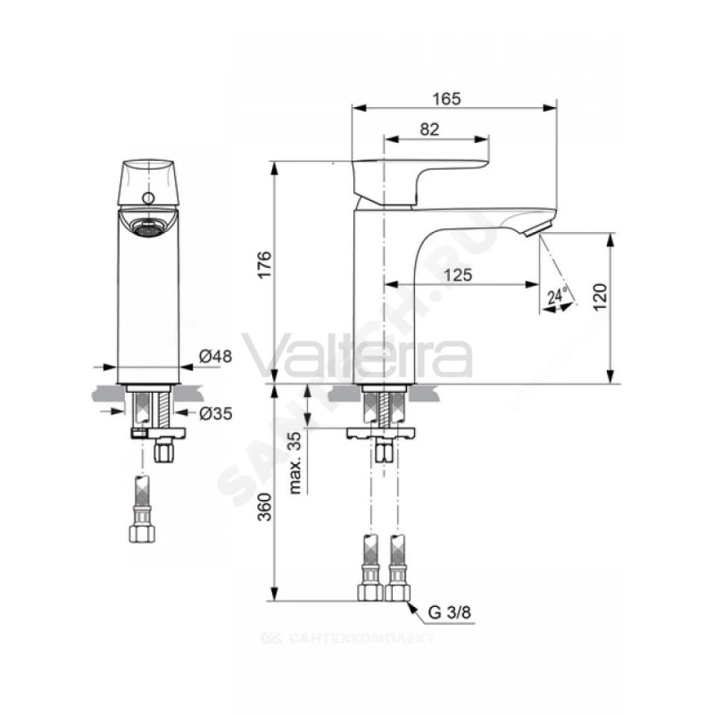 Смеситель для умывальника CONNECT AIR одноручный Ideal Standard