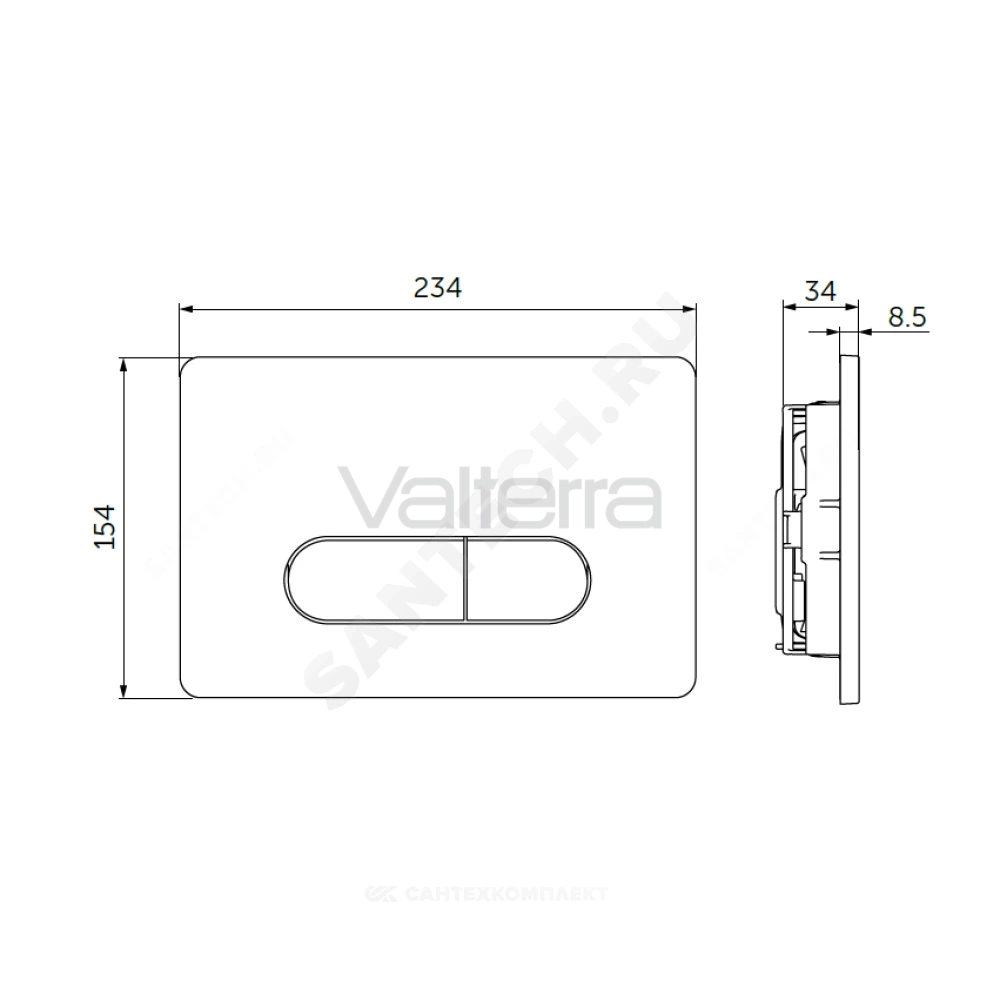 Кнопка для инсталляции белая глянцевая OLEAS M1 Ideal Standard