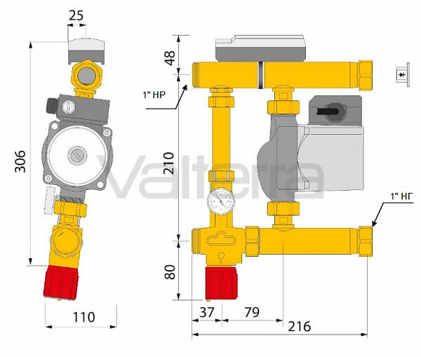 Насосно-смесительная группа ISOTHERM с насосом Wilo, Watts