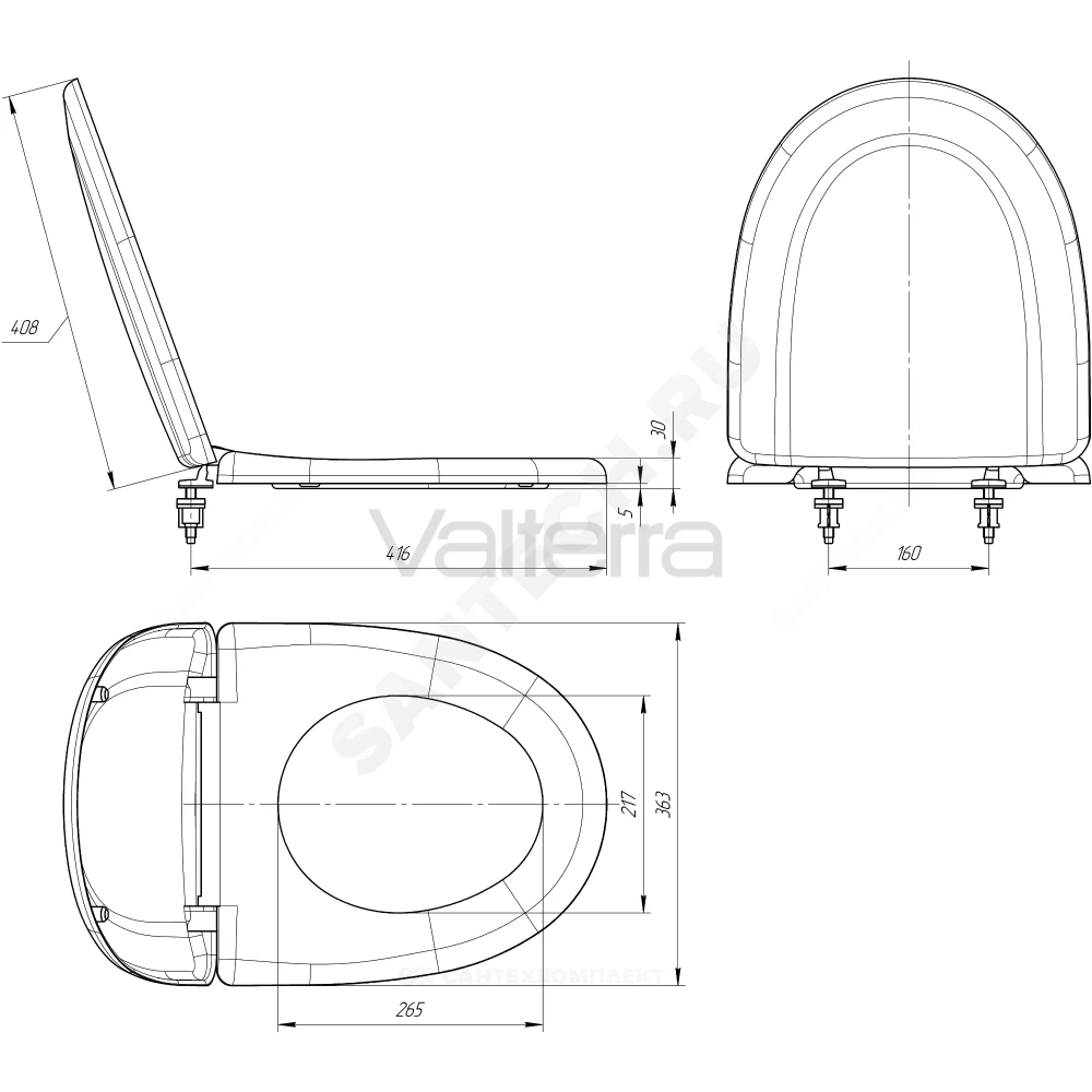 Сиденье для унитаза белое Вест М Инкоэр