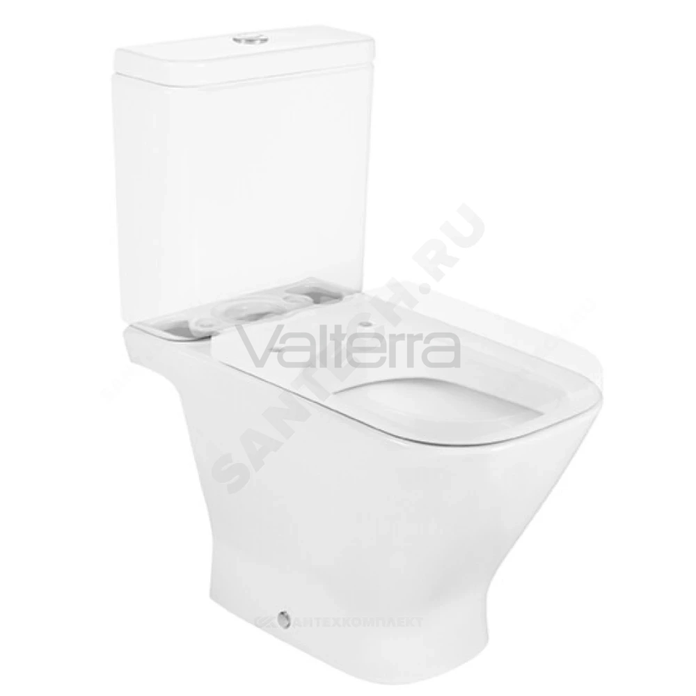 Чаша унитаза белая горизонтальный выпуск The Gap Roca