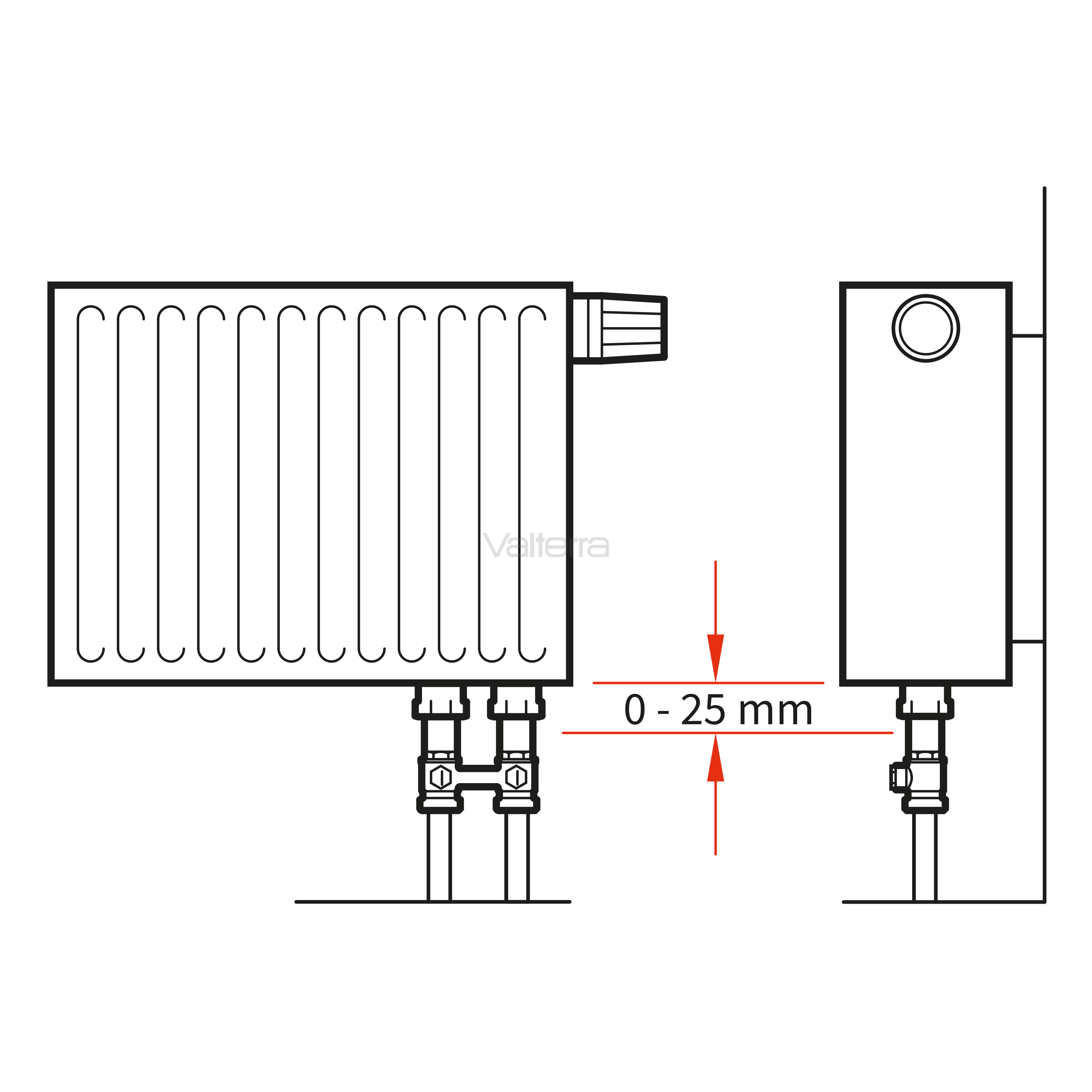 Узел нижнего подключения Simplex Exclusive с телескопической регулировкой, Flamco