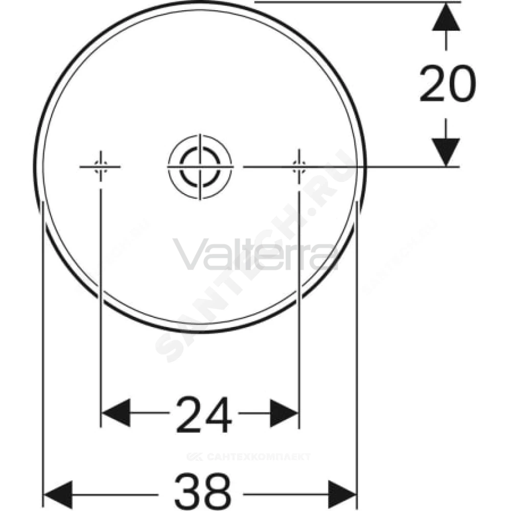 Умывальник мебельный VariForm 40 Geberit