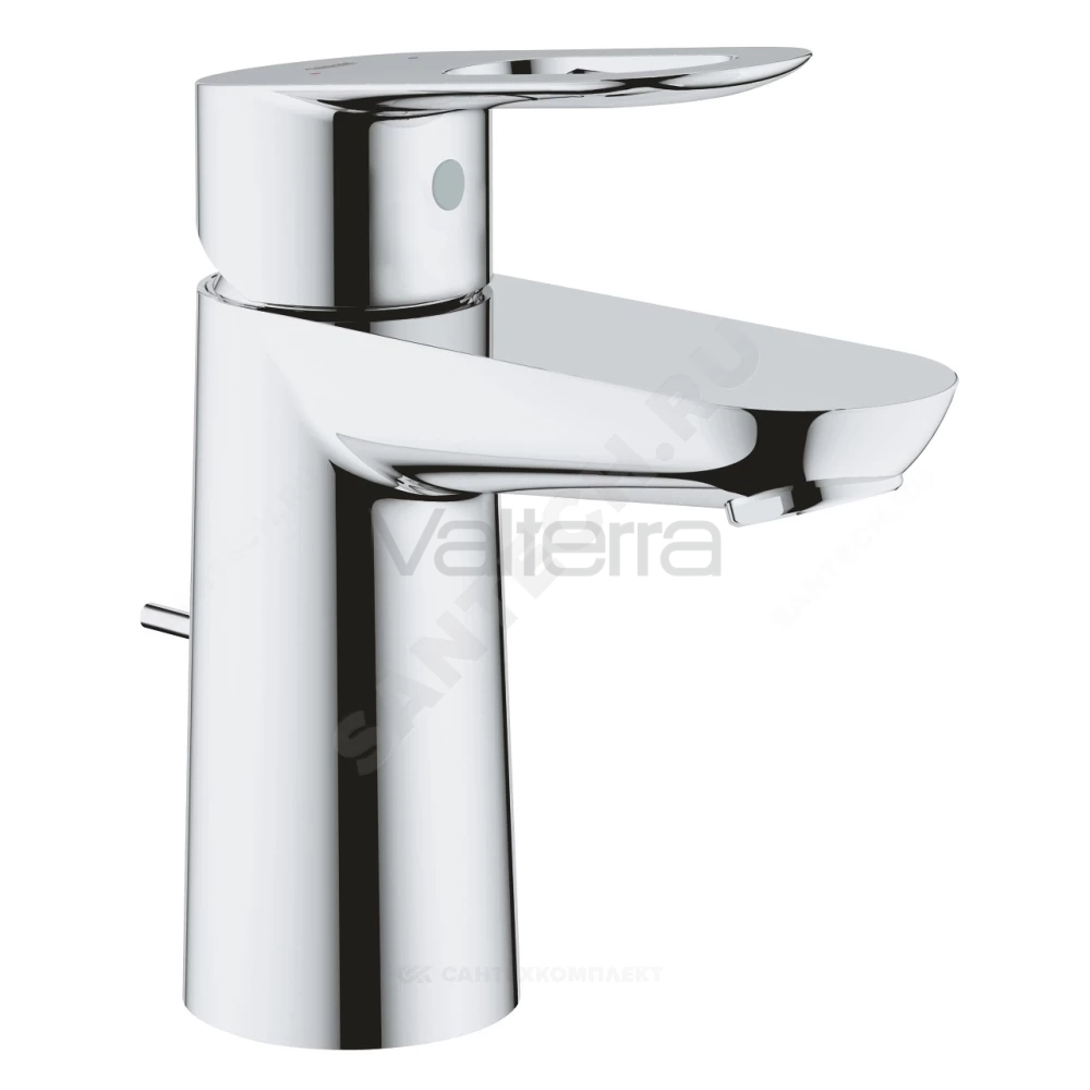 Смеситель для умывальника BauLoop одноручный с донным клапаном Grohe