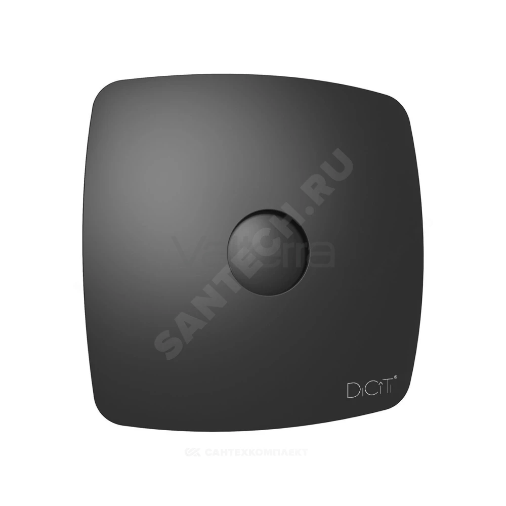 Вентилятор накладной D125 с обратным клапаном Matt black DICITI RIO 5C