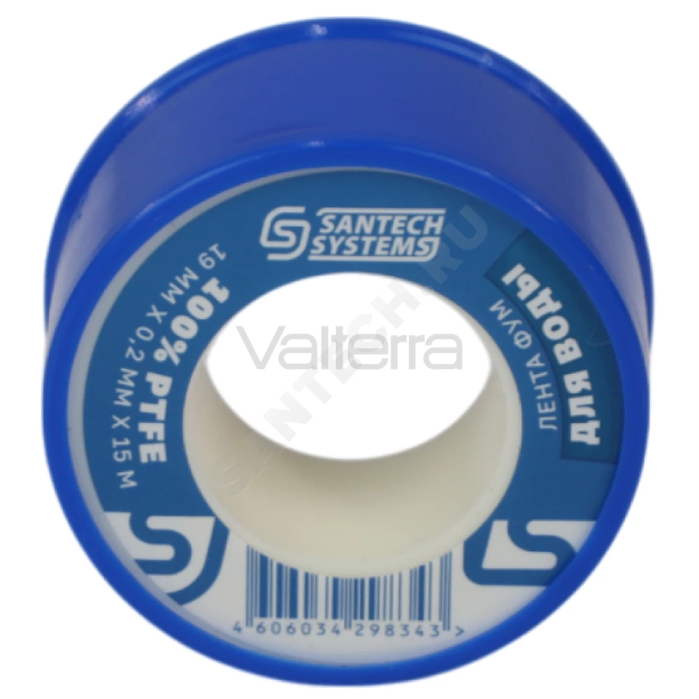 Лента ФУМ PTFE FU10 19ммх0,2ммх15м катушка среда: вода SantechSystems