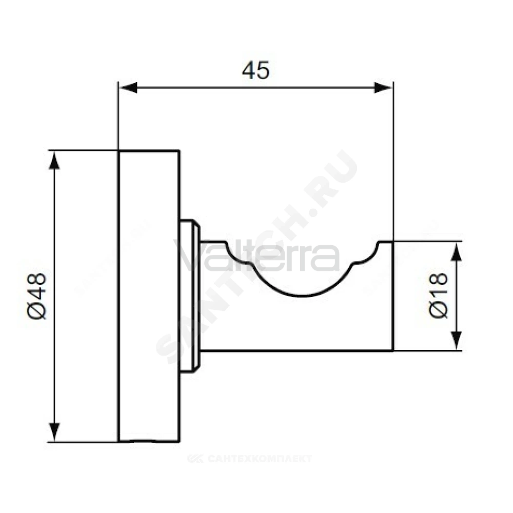 Крючок для одежды одинарный IOM Ideal Standard