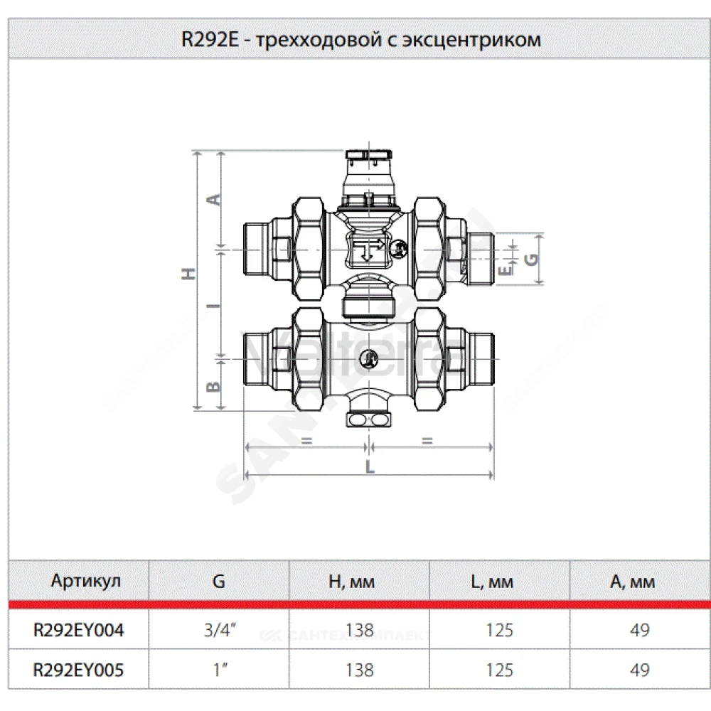 Клапан зональный R292E НР Giacomini