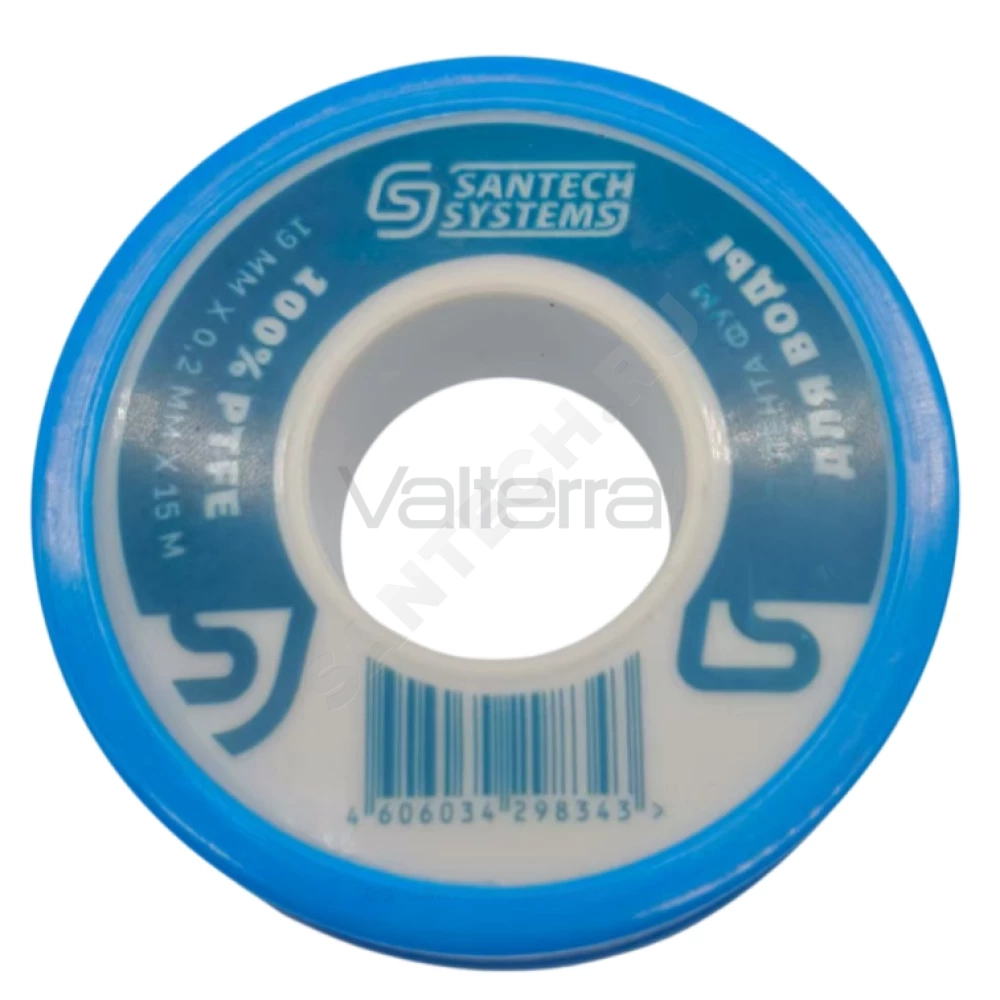 Лента ФУМ PTFE FU10 19ммх0,2ммх15м катушка среда: вода SantechSystems