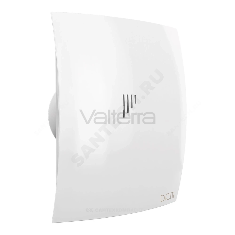 Вентилятор накладной пластик D125 с обратным клапаном белый DICITI BREEZE 5C