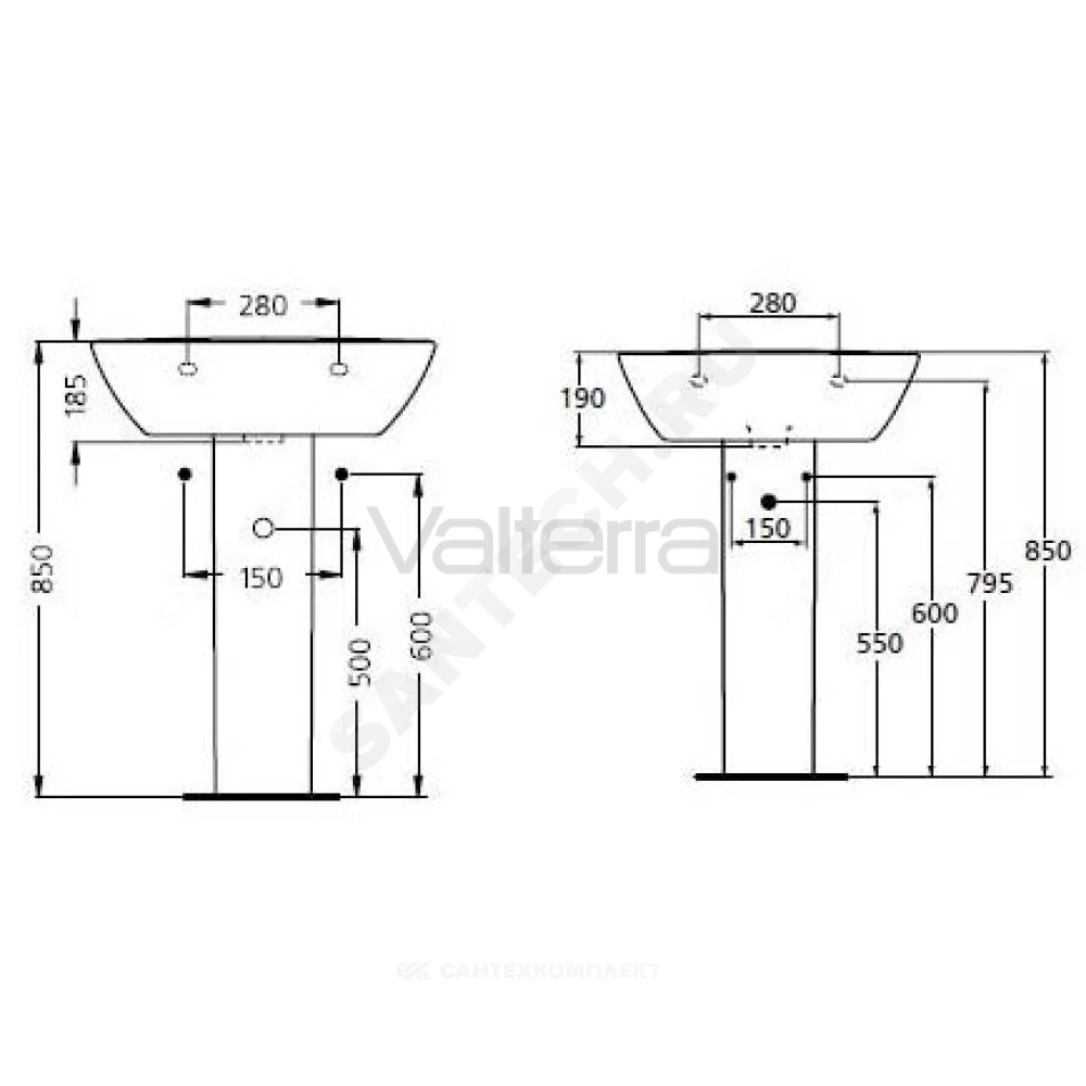 Пьедестал для умывальника OCEANE Ideal Standard