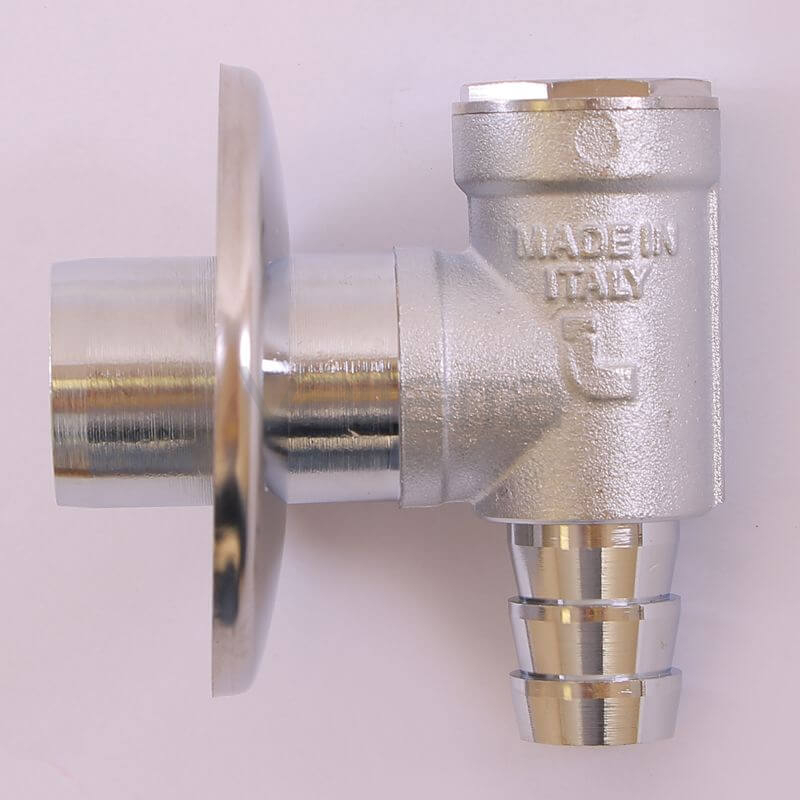 Клапан запорный никел. латунь НР, угловой, Multi-Fit, Itap 397